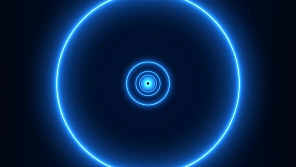 Circle Neon Blue tunnel background