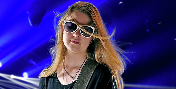 Young Blonde With Guitar