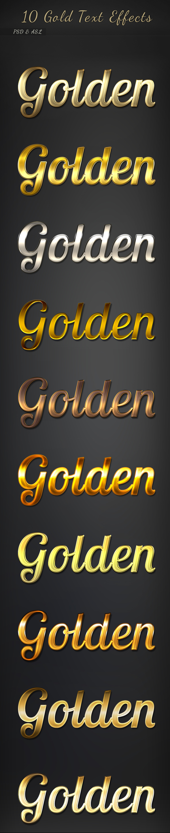 10 Gold Text Effects
