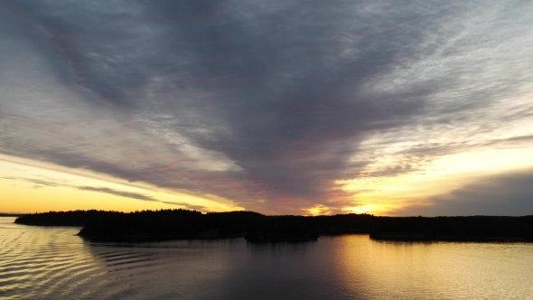 Magic Hour Time In Baltic Sea