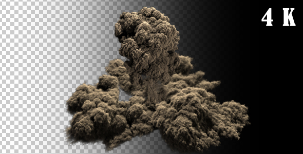 Dust Shockwave With Mushroom Cloud