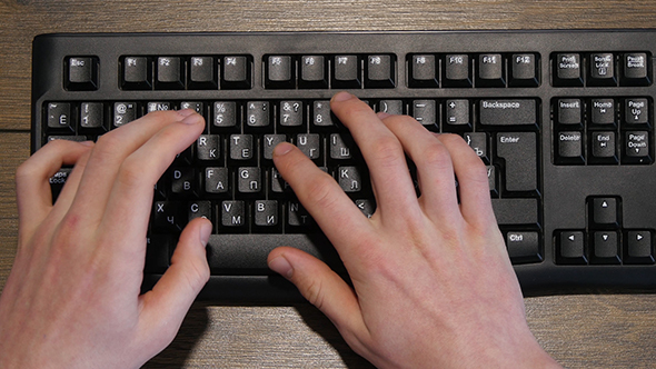 Typing On Wireless Keyboard