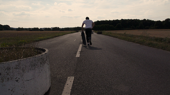 Skateboarding Running