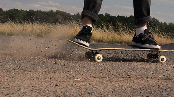 Skateboarding Slow Motion Powerslide Package