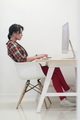 startup business, woman  working on desktop computer - PhotoDune Item for Sale