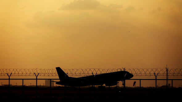 Plane In Evening alt