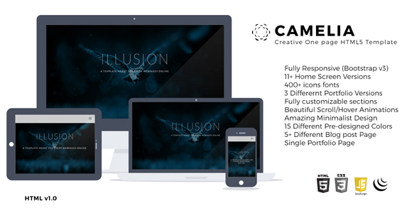 Camelia Responsive One Page Creative Template