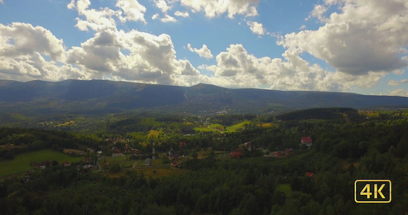 Aerial Over Mountain Forest 2