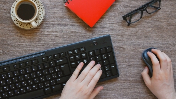 Man's Hands Typing alt