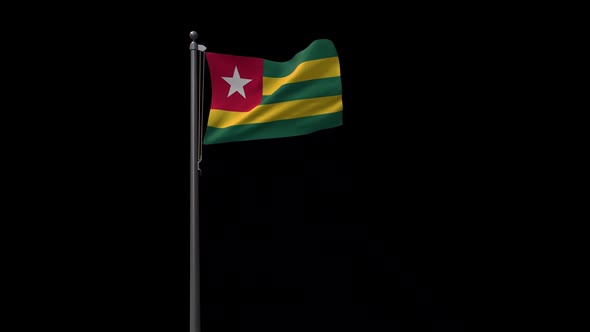 Togo Flag With Alpha 2K