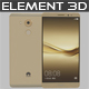 Element 3D Huawei Mate 8 Gold - 3DOcean Item for Sale