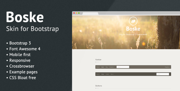 Boske - Skórka na Bootstrap 3