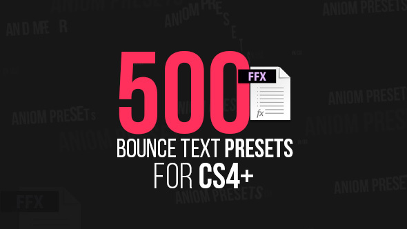 500 Bounce Text Presets