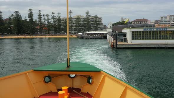 Ferry Departs Manly Wharf