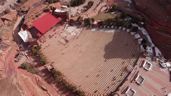 Red Rocks Amphitheater Aerial Denver Colorado