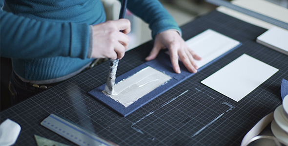 Handcraft Author Applying Glue