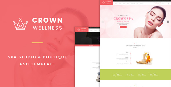 Crown Wellness : Spa PSD Template – 1 Sold!