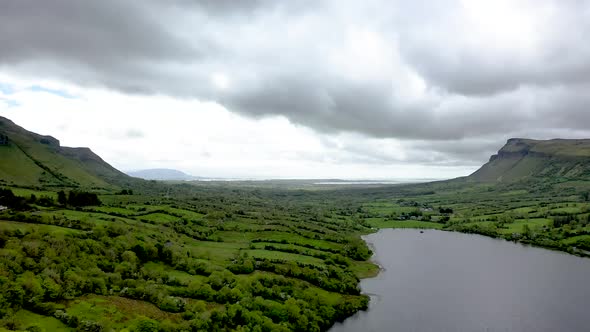 Aerial View of Glencar Lough in Ireland