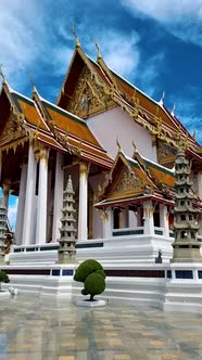 Wat Suthat Thepwararam Ratchaworahawihan the Royal Temple in Capital City Bangkok Thailand