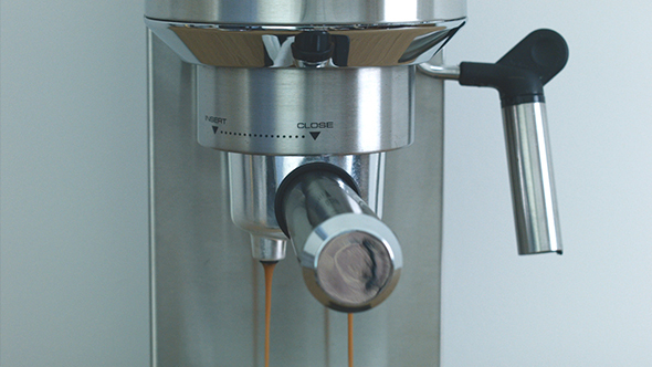 Making Coffee Using  Espresso and Cappuccino Machine