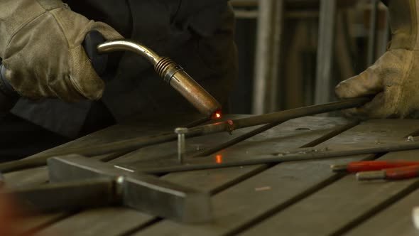 Metal Cutting With Acetylene Torch