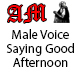 Male Voice Saying Good Afternoon