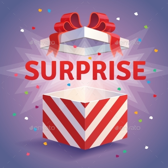 Opened Surprise Gift Box