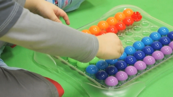 Children Play Intellectual Games In Kindergarten