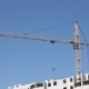 Tower Cranes Against Blue Sky, With Clouds - VideoHive Item for Sale