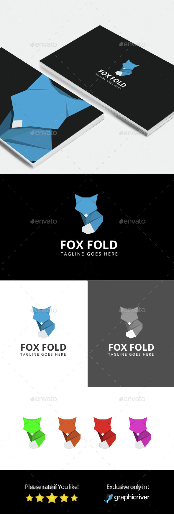Fox Fold - Logo Template