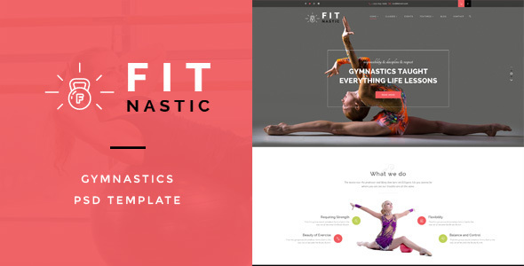 Fitnastic – Gymnastic PSD Template