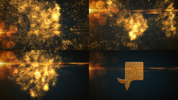 Glowing Particle Logo Reveal 14 : Golden Particles 03 alt