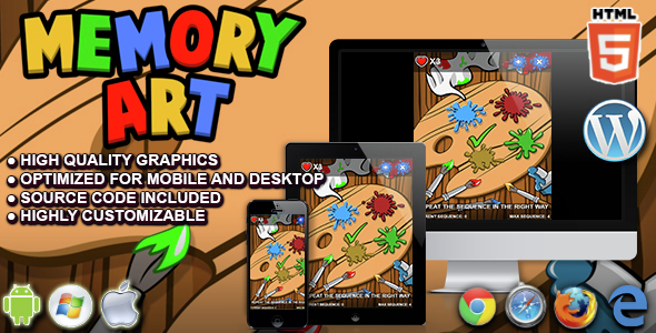 Memory Art (klon gry Simona) - gra HTML5