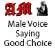 Male Voice Saying Good Choice