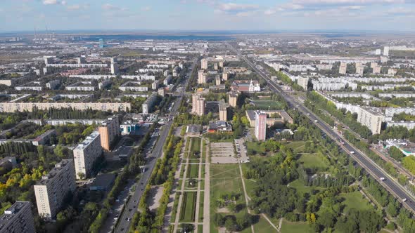 Aerial View. The City Is a Garden Designed During the Time of Socialism. Large Spaces and