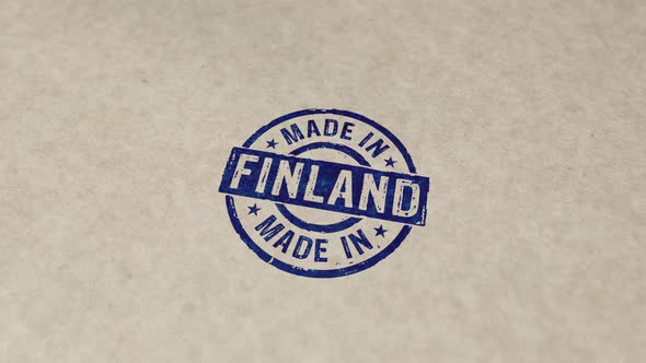 Made in Finland stamp and stamping