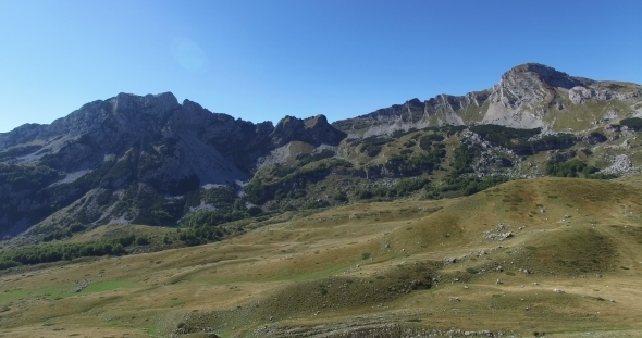 Aerial View Of Mountains Of Montenegro