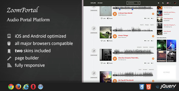 ZoomPortal - Audio Portal and Song Sharing Platform