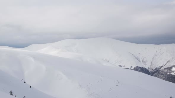 Beautiful Winter Mountains Landscape Panorama