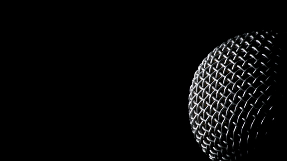 Microphone Rotating Black Background alt
