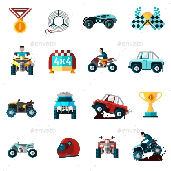 Offroad Icons Set