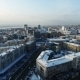 Flight Over The City In Winter. Panorama Of The City From The Air - VideoHive Item for Sale