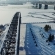 Flight Over The Bridge Element. Flying Over The Frozen River. Bridge Over River - VideoHive Item for Sale