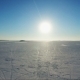 Flying Over The Frozen Sea. Sunset On The Sea In Winter.  - VideoHive Item for Sale