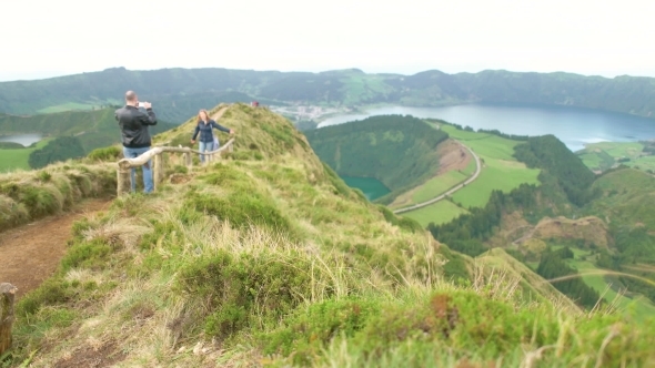 Couple On The Sete Cidades