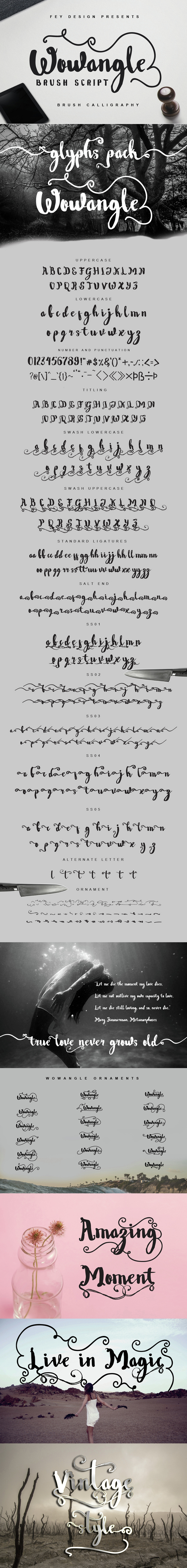 Wowangle Brush Script Font