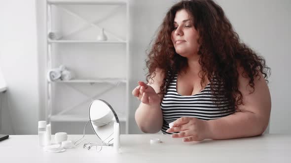 Lip Care Moisturizing Product Obese Woman Balm
