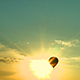 Air Balloon Cross the Sun on the Sunset - VideoHive Item for Sale
