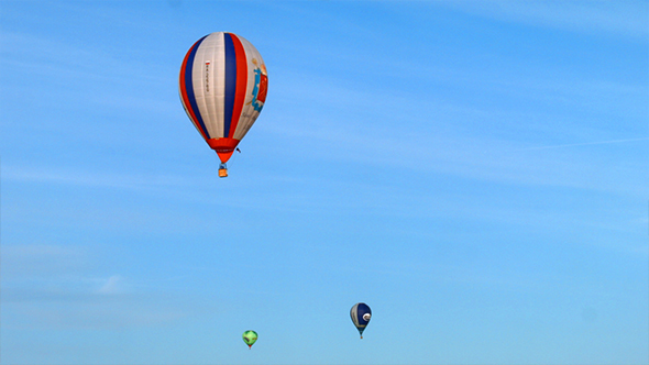 Air Balloons Fly Over Aerodrome