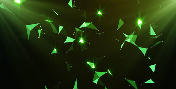 VJ Green Dots With Polygons